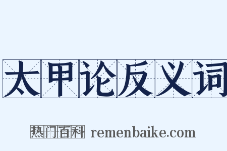 太甲论反义词是什么意思的图片